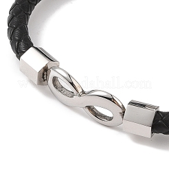 Braided Microfiber Leather Cord Bracelets&nbsp;BJEW-B096-15P