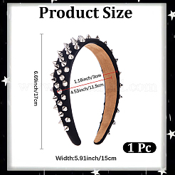 1Pc Imitation Leather Hair Bands for Women&nbsp;OHAR-CL0001-04B