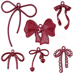 12Pcs 6 Styles Spray Painted Alloy Pendants&nbsp;FIND-BM0001-24