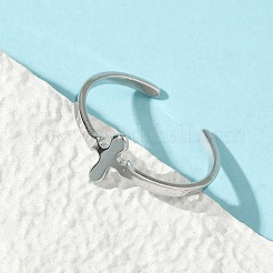 304 Stainless Steel Adjustable Cuff Rings&nbsp;RJEW-Z105-01P-05