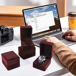 Wood & Velvet Organizer Boxes&nbsp;CON-WH0110-336B