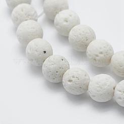 Natural Lava Rock Beads Strands&nbsp;X-G-F531-6mm-G17