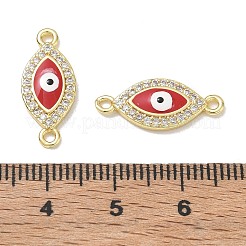 Brass Micro Pave Clear Cubic Zirconia Connector Charms&nbsp;CU-CBA6305-12G-A