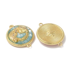 Epoxy Resin & Shell Connector Charms&nbsp;KK-K380-11C-G