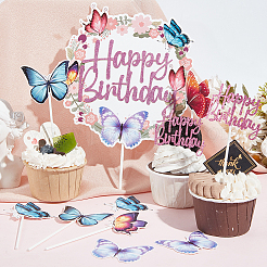 Butterfly & Word Cake Topper Sets&nbsp;DIY-SC0024-83