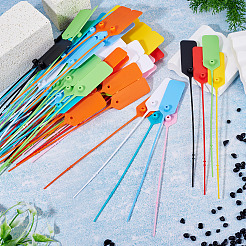 90Pcs 9 Colors Rectangle Plastic Hang Tag Fasteners&nbsp;FIND-TA0010-03
