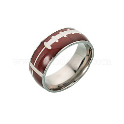 Tarnish Resistant 316L Surgical Stainless Steel Wide Band Finger Rings&nbsp;RJEW-T005-10-01