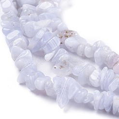 Natural Blue Lace Agate Beads Strands&nbsp;G-O187-02