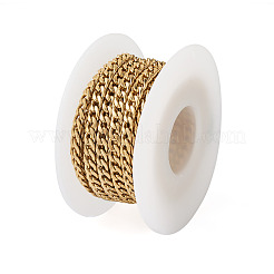 Ion Plating(IP) 304 Stainless Steel Curb Chains&nbsp;CHS-TAC0001-03G