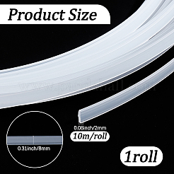 10M Translucent PVC Wedding Dress Shaping Fishbone&nbsp;DIY-GF0014-12B