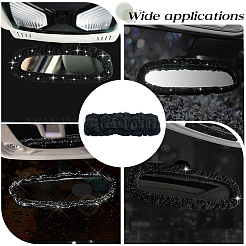Rhinestone & Polyester Car Rearview Mirror Cover&nbsp;FIND-WH20019-250C
