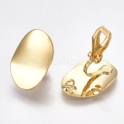 Brass Clip-on Earring Findings&nbsp;X-KK-T038-246G