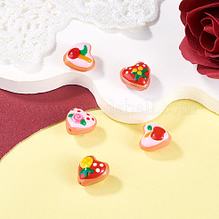 5Pcs 5 Colors Baking Paint Glass Enamel Beads&nbsp;LAMP-TA0002-62