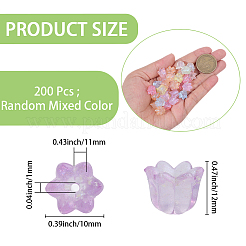 200Pcs Luminous Acrylic Beads&nbsp;OACR-PA0001-17