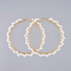 Beaded Hoop Earrings&nbsp;EJEW-JE03805