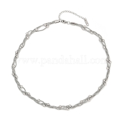 304 Stainless Steel Layered Necklaces&nbsp;NJEW-Z072-01P