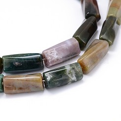 Natural Indian Agate Twist Bead Strands&nbsp;G-L240-11