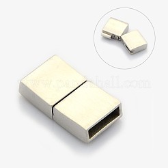 Tarnish Resistant Rectangle 304 Stainless Steel Matte Magnetic Bracelet Clasps&nbsp;STAS-I011-04A
