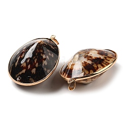 Electroplate Natural Shell Big Pendants&nbsp;KK-F868-08KCG