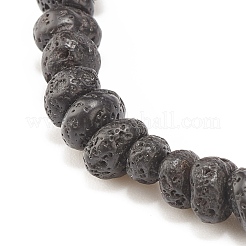 Natural Lava Rock Beaded Stretch Bracelet&nbsp;BJEW-JB08294-01