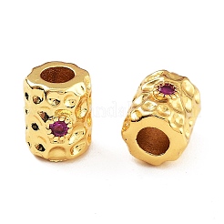 Rack Plating Brass Cubic Zirconia Beads&nbsp;KK-S377-17G