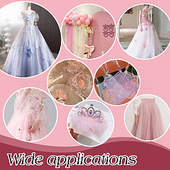 Polyester Mesh Fabric for DIY Crafts&nbsp;DIY-WH0504-720A