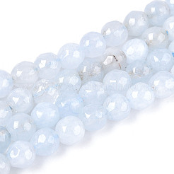 Dyed Natural White Jade Beads Strands&nbsp;G-T139-6mm-60-24