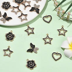 20Pcs 5 Styles Alloy Enamel Pendants&nbsp;FIND-YW0011-09