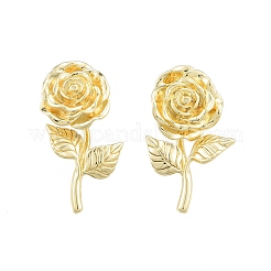 Brass Rose of Life Stud Earrings for Women&nbsp;EJEW-P205-02G