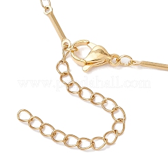 304 Stainless Steel Cuboid Bar Link Chain Necklaces for Women Men&nbsp;NJEW-JN05196-01