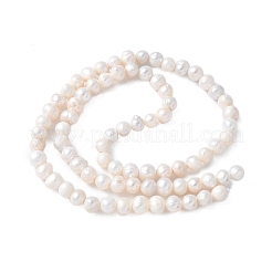 Natural Cultured Freshwater Pearl Beads Strands&nbsp;PEAR-I007-07Q-01A
