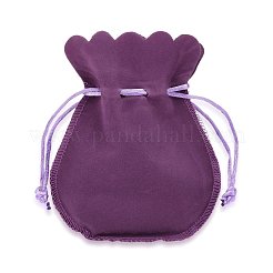 Velvet Bags Drawstring Jewelry Pouches&nbsp;TP-O002-B-M