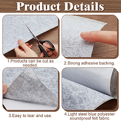 4M Polyester Felt Self-adhesive Fabric for DIY Sound Insulation&nbsp;DIY-WH0542-46B