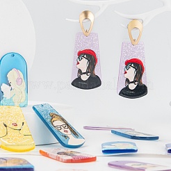 18Pcs Transparent Acrylic Pendants&nbsp;KY-LS0001-18