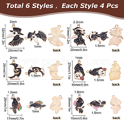 24Pcs 6 Style Alloy Enamel Pendants&nbsp;ENAM-SC0002-69