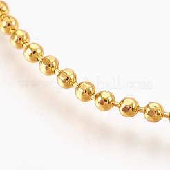 Brass Ball Chain Necklaces&nbsp;X-KK-F763-06G