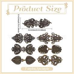7 Bags 7 Styles Alloy Buttons Sets&nbsp;AJEW-ME0001-28