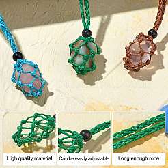 Braided Waxed Cotton Thread Cords Macrame Pouch Necklace Making&nbsp;AJEW-SW00020