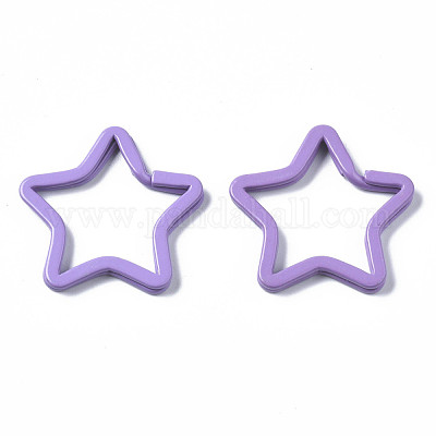 Spray Painted Iron Key Snap Hook Clasps for Keychains&nbsp;KEYC-S255-002-1