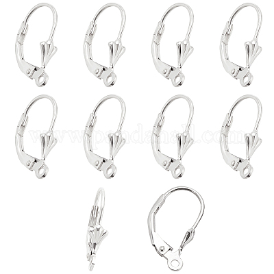 Jewelry Making Sterling Silver French Wire Earring Hooks PandaHall