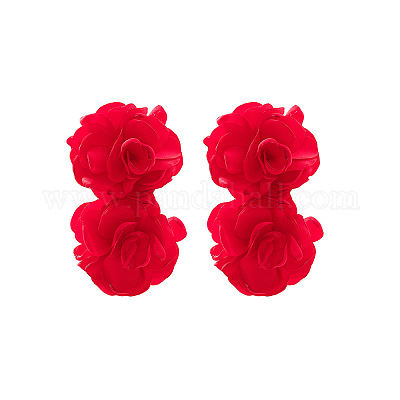 Polyester Dangle Stud Earrings&nbsp;FS-WGB7C07-01-1