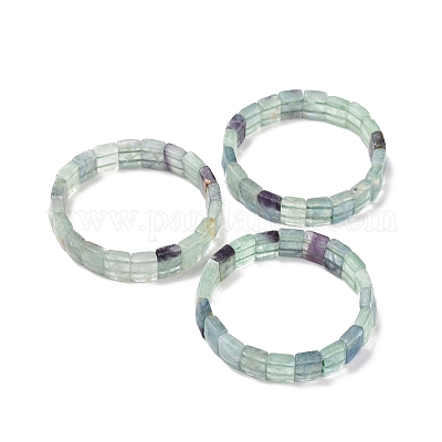 Natural Fluorite Gemstone Stretch Bracelets&nbsp;BJEW-F406-B06-1
