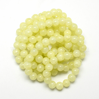 Baking Paint Crackle Glass Beads Strands&nbsp;X-DGLA-Q023-8mm-YS3-1