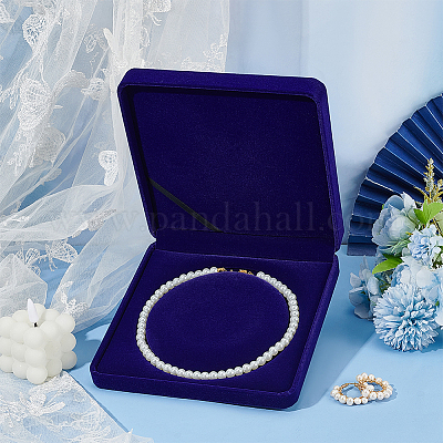 Wholesale Velvet Pearl Necklace Storage Gift Boxes - Pandahall.com