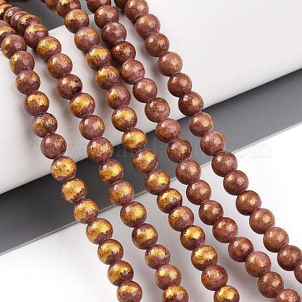 Natural Mashan Jade Beads Strands G-A255-A01-04F-1
