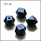 Imitation Austrian Crystal Beads, Grade AAA, Faceted, Cornerless Cube Beads, Black, 4x4x4mm, Hole: 0.7~0.9mm