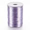 Polyester Cords, Satin Rattail Cord, Lilac, 2mm, about 98.42 yards(90m)/roll