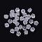 Plastic Ear Nuts, Earring Backs, Clear, 4x4x2.5mm, Hole: 0.5mm, about 465pcs/20g