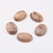 Natural Picture Jasper Flat Back Cabochons, Oval, 25x18x7~7.5mm
