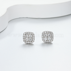 925 Sterling Silver Pave Moissanite Stud Earrings for Women&nbsp;NV5632